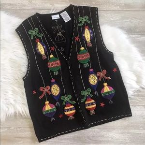 Christmas Holiday Sweater Vest Embellished